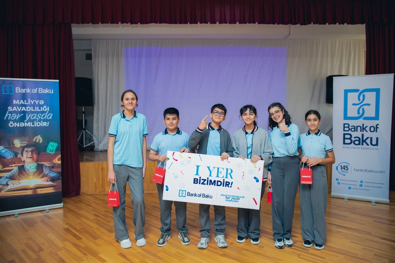 "Bank of Baku"dan növbəti maliyyə savadlılığı tədbiri: Bu dəfə şagirdlərlə birlikdə (FOTOLAR)